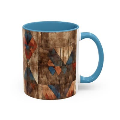 Rustic Tribal Coffee Mug 11oz 15oz | Boho Farmhouse Gift | Earthy Kitchen Decor - Thumbnail 2