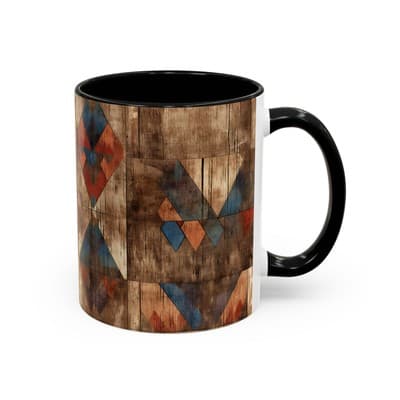 Rustic Tribal Coffee Mug 11oz 15oz | Boho Farmhouse Gift | Earthy Kitchen Decor - Thumbnail 2