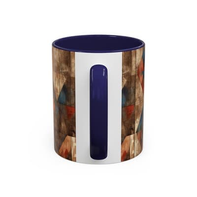 Rustic Tribal Coffee Mug 11oz 15oz | Boho Farmhouse Gift | Earthy Kitchen Decor - Thumbnail 4
