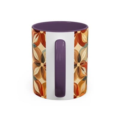 Boho Floral Coffee Mug 11oz 15oz | Cozy Fall Decor | Gift for Coffee Lovers - Thumbnail 4