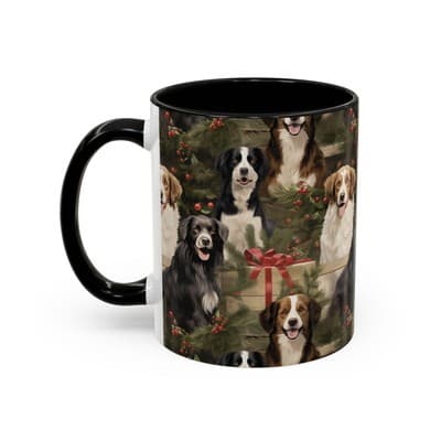 Dog Lover Holiday Mug 11oz 15oz | Christmas Gift for Pet Owners | Cute Dog Cup - Thumbnail 3