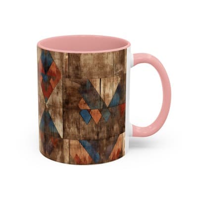 Rustic Tribal Coffee Mug 11oz 15oz | Boho Farmhouse Gift | Earthy Kitchen Decor - Thumbnail 2