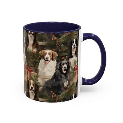 Dog Lover Holiday Mug 11oz 15oz | Christmas Gift for Pet Owners | Cute Dog Cup - Thumbnail 2