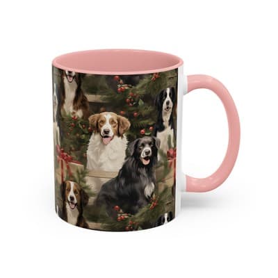Dog Lover Holiday Mug 11oz 15oz | Christmas Gift for Pet Owners | Cute Dog Cup - Thumbnail 2