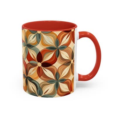 Boho Floral Coffee Mug 11oz 15oz | Cozy Fall Decor | Gift for Coffee Lovers - Thumbnail 2