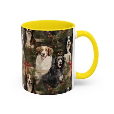 Dog Lover Holiday Mug 11oz 15oz | Christmas Gift for Pet Owners | Cute Dog Cup - Thumbnail 2