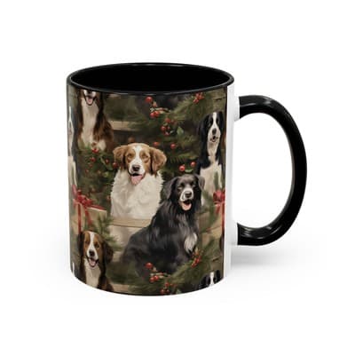 Dog Lover Holiday Mug 11oz 15oz | Christmas Gift for Pet Owners | Cute Dog Cup - Thumbnail 2
