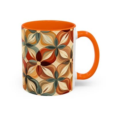Boho Floral Coffee Mug 11oz 15oz | Cozy Fall Decor | Gift for Coffee Lovers - Thumbnail 2