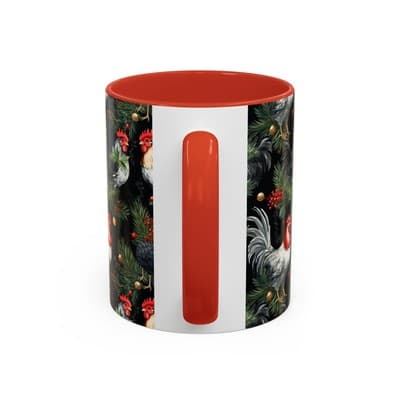 Holiday Rooster Coffee Mug 11oz 15oz | Farmhouse Country Christmas Gift Cup - Thumbnail 4