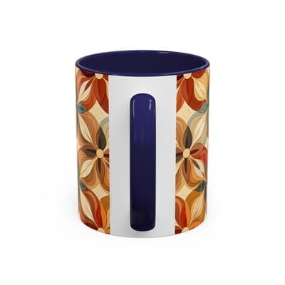 Boho Floral Coffee Mug 11oz 15oz | Cozy Fall Decor | Gift for Coffee Lovers - Thumbnail 4