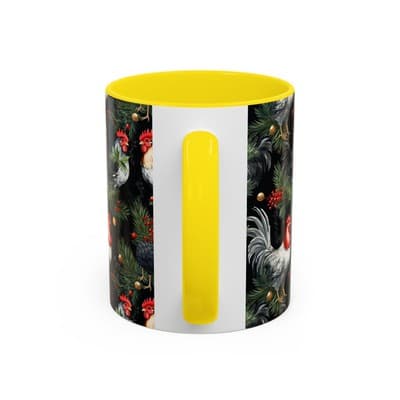 Holiday Rooster Coffee Mug 11oz 15oz | Farmhouse Country Christmas Gift Cup - Thumbnail 4