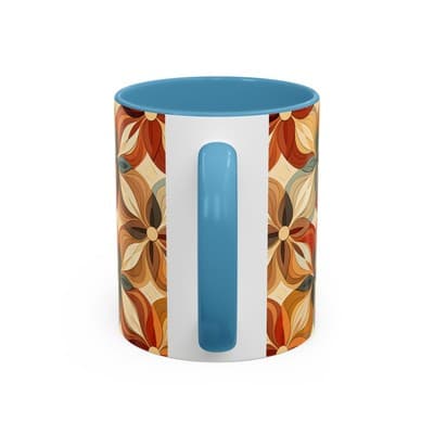 Boho Floral Coffee Mug 11oz 15oz | Cozy Fall Decor | Gift for Coffee Lovers - Thumbnail 4