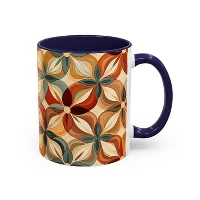 Boho Floral Coffee Mug 11oz 15oz | Cozy Fall Decor | Gift for Coffee Lovers - Thumbnail 2