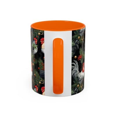 Holiday Rooster Coffee Mug 11oz 15oz | Farmhouse Country Christmas Gift Cup - Thumbnail 4