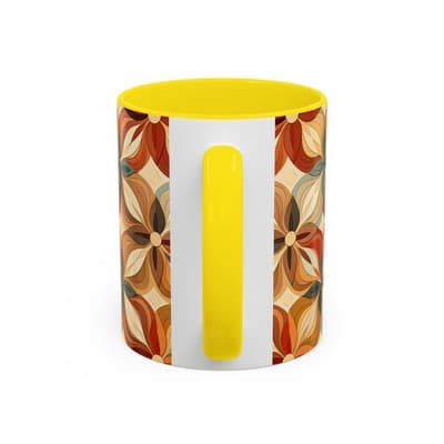 Boho Floral Coffee Mug 11oz 15oz | Cozy Fall Decor | Gift for Coffee Lovers - Thumbnail 4