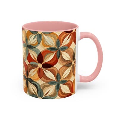Boho Floral Coffee Mug 11oz 15oz | Cozy Fall Decor | Gift for Coffee Lovers - Thumbnail 2