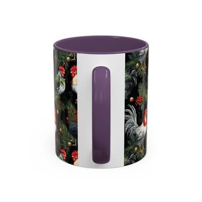 Holiday Rooster Coffee Mug 11oz 15oz | Farmhouse Country Christmas Gift Cup - Thumbnail 4