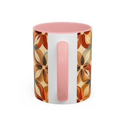 Boho Floral Coffee Mug 11oz 15oz | Cozy Fall Decor | Gift for Coffee Lovers - Thumbnail 4