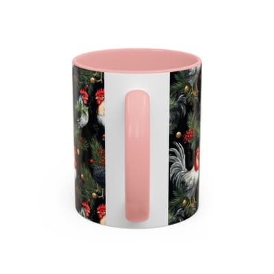 Holiday Rooster Coffee Mug 11oz 15oz | Farmhouse Country Christmas Gift Cup - Thumbnail 4