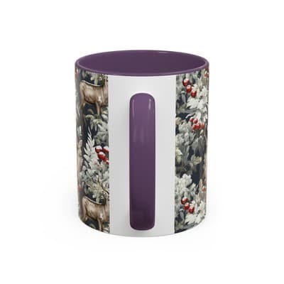 Rustic Deer Coffee Mug 11oz 15oz | Winter Forest Holiday Gift | Woodland Decor - Thumbnail 4