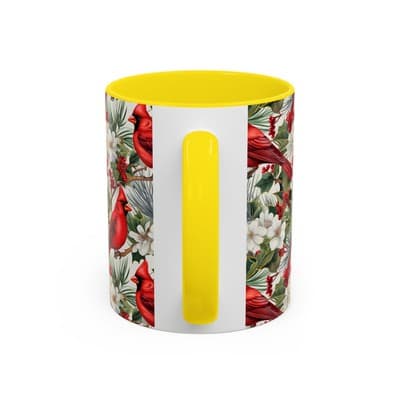 Cardinal Coffee Mug 11oz 15oz | Holiday Bird Gift | Winter Nature Decor Cup - Thumbnail 4