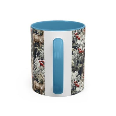 Rustic Deer Coffee Mug 11oz 15oz | Winter Forest Holiday Gift | Woodland Decor - Thumbnail 4