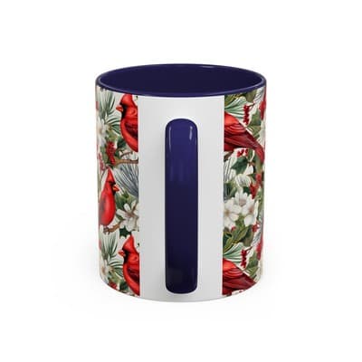 Cardinal Coffee Mug 11oz 15oz | Holiday Bird Gift | Winter Nature Decor Cup - Thumbnail 4