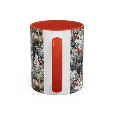 Rustic Deer Coffee Mug 11oz 15oz | Winter Forest Holiday Gift | Woodland Decor - Thumbnail 4