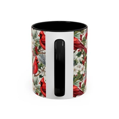 Cardinal Coffee Mug 11oz 15oz | Holiday Bird Gift | Winter Nature Decor Cup - Thumbnail 4