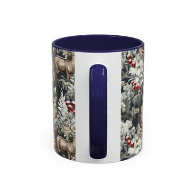 Rustic Deer Coffee Mug 11oz 15oz | Winter Forest Holiday Gift | Woodland Decor - Thumbnail 4