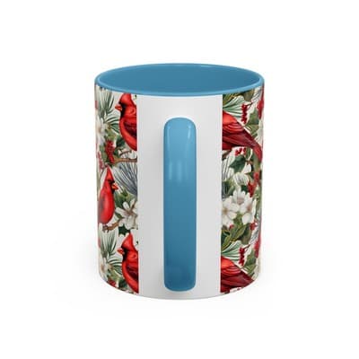 Cardinal Coffee Mug 11oz 15oz | Holiday Bird Gift | Winter Nature Decor Cup - Thumbnail 4