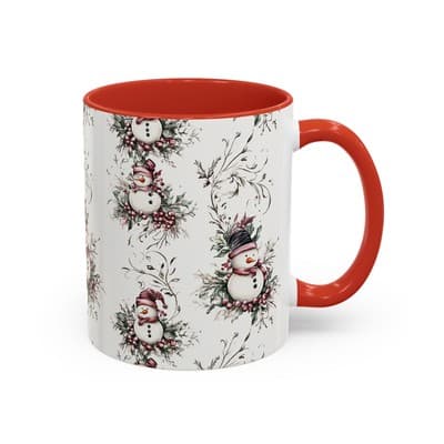 Snowman Holiday Mug 11oz 15oz | Cozy Christmas Gift | Winter Coffee Cup Decor - Thumbnail 2