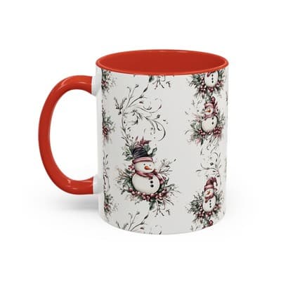 Snowman Holiday Mug 11oz 15oz | Cozy Christmas Gift | Winter Coffee Cup Decor - Thumbnail 3