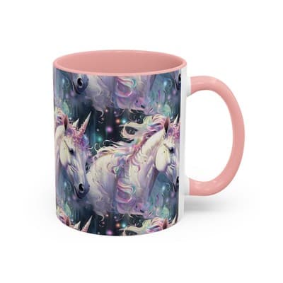 Pastel Unicorn Mug 11oz 15oz | Magical Coffee Cup | Gift for Fantasy Lovers - Thumbnail 2