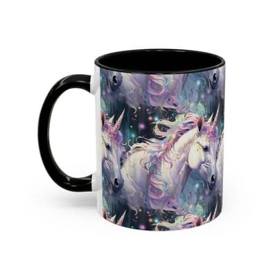 Pastel Unicorn Mug 11oz 15oz | Magical Coffee Cup | Gift for Fantasy Lovers - Thumbnail 3