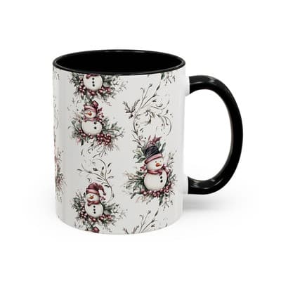 Snowman Holiday Mug 11oz 15oz | Cozy Christmas Gift | Winter Coffee Cup Decor - Thumbnail 2