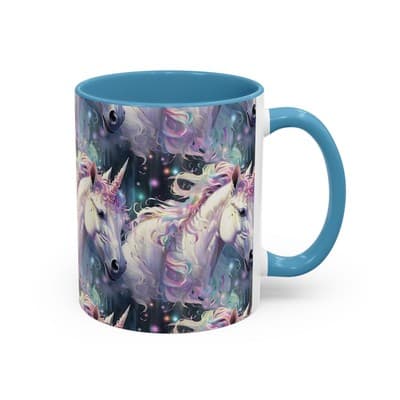 Pastel Unicorn Mug 11oz 15oz | Magical Coffee Cup | Gift for Fantasy Lovers - Thumbnail 2