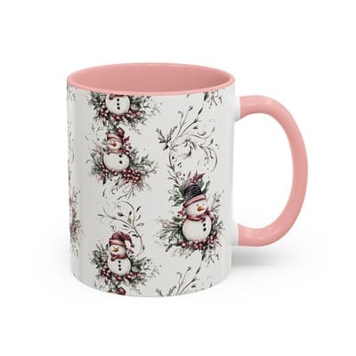 Snowman Holiday Mug 11oz 15oz | Cozy Christmas Gift | Winter Coffee Cup Decor - Thumbnail 2