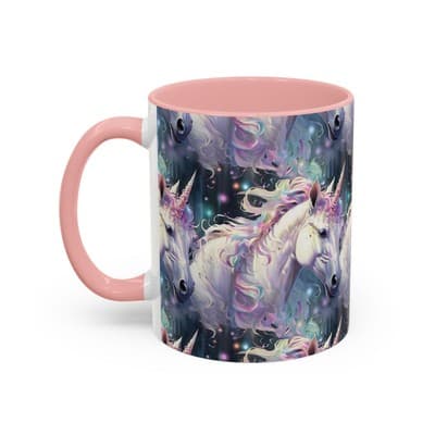 Pastel Unicorn Mug 11oz 15oz | Magical Coffee Cup | Gift for Fantasy Lovers - Thumbnail 3