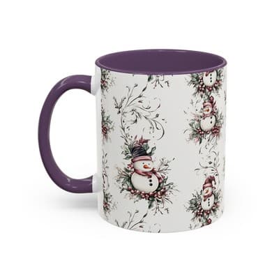 Snowman Holiday Mug 11oz 15oz | Cozy Christmas Gift | Winter Coffee Cup Decor - Thumbnail 3