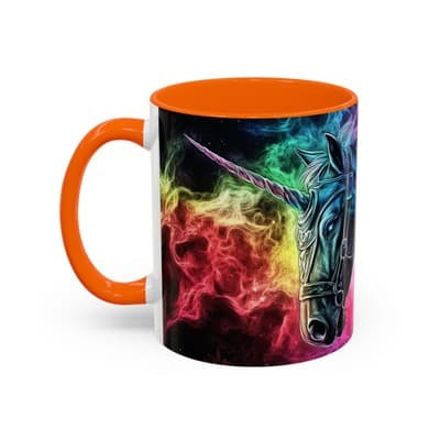 Rainbow Unicorn Horse Mug 11oz 15oz | Fantasy Coffee Cup | Gift for Dreamers - Thumbnail 3