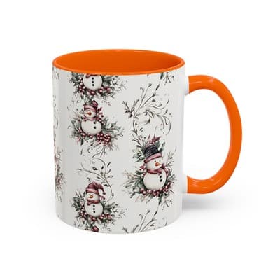 Snowman Holiday Mug 11oz 15oz | Cozy Christmas Gift | Winter Coffee Cup Decor - Thumbnail 2