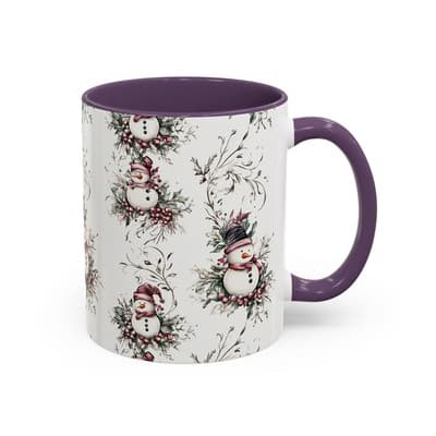 Snowman Holiday Mug 11oz 15oz | Cozy Christmas Gift | Winter Coffee Cup Decor - Thumbnail 2