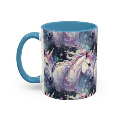 Pastel Unicorn Mug 11oz 15oz | Magical Coffee Cup | Gift for Fantasy Lovers - Thumbnail 3