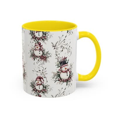 Snowman Holiday Mug 11oz 15oz | Cozy Christmas Gift | Winter Coffee Cup Decor - Thumbnail 2