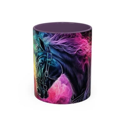 Rainbow Unicorn Horse Mug 11oz 15oz | Fantasy Coffee Cup | Gift for Dreamers
