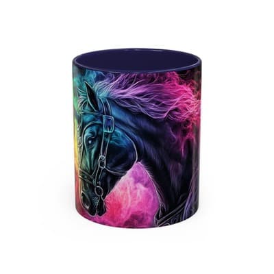 Rainbow Unicorn Horse Mug 11oz 15oz | Fantasy Coffee Cup | Gift for Dreamers