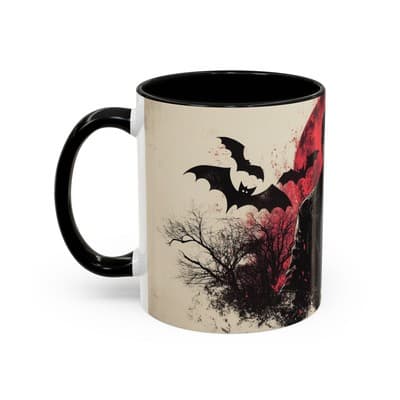 Vampire Gothic Coffee Mug 11oz 15oz | Halloween Decor | Spooky Gift for Him - Thumbnail 3
