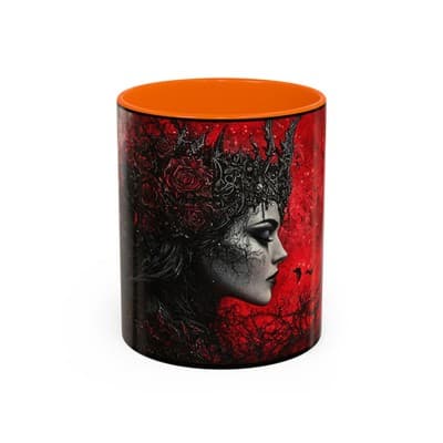 Gothic Rose Queen Mug 11oz 15oz | Dark Feminine Coffee Cup | Witchy Gift for Her