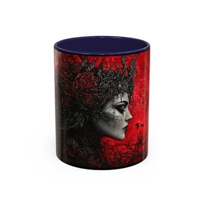 Gothic Rose Queen Mug 11oz 15oz | Dark Feminine Coffee Cup | Witchy Gift for Her